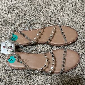 Stylish Studded Clear Sandals